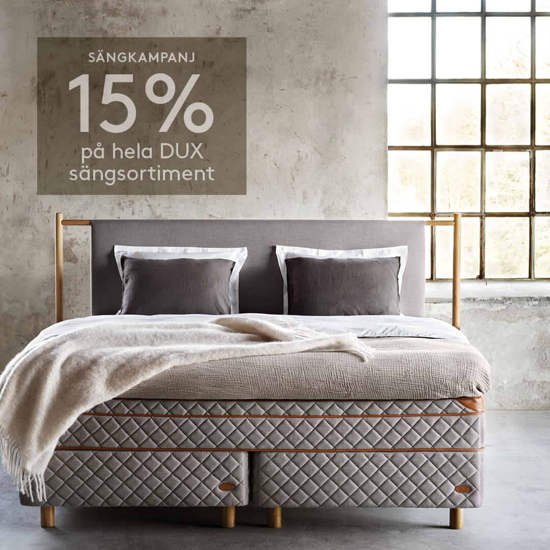Stor Sängkampanj hos BM Designcenter – Spara 15% på DUX Sängsortiment!