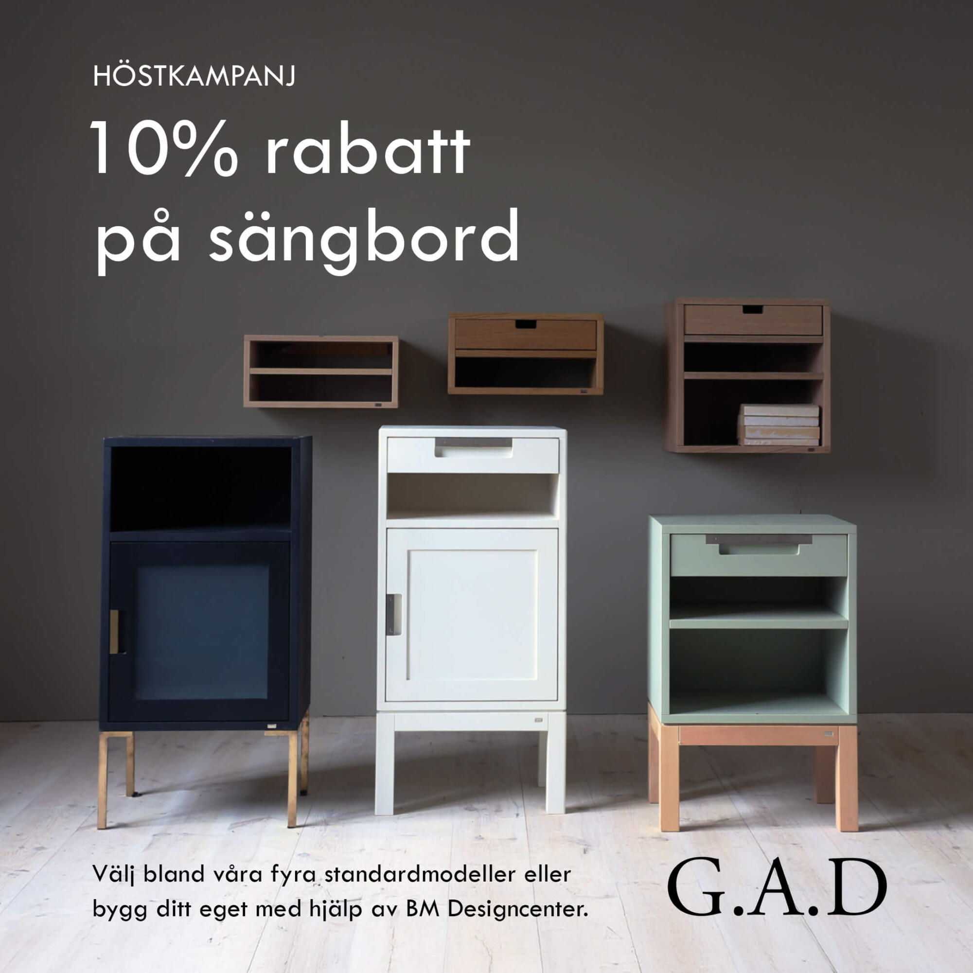 G.A.D sängbord – 10 %