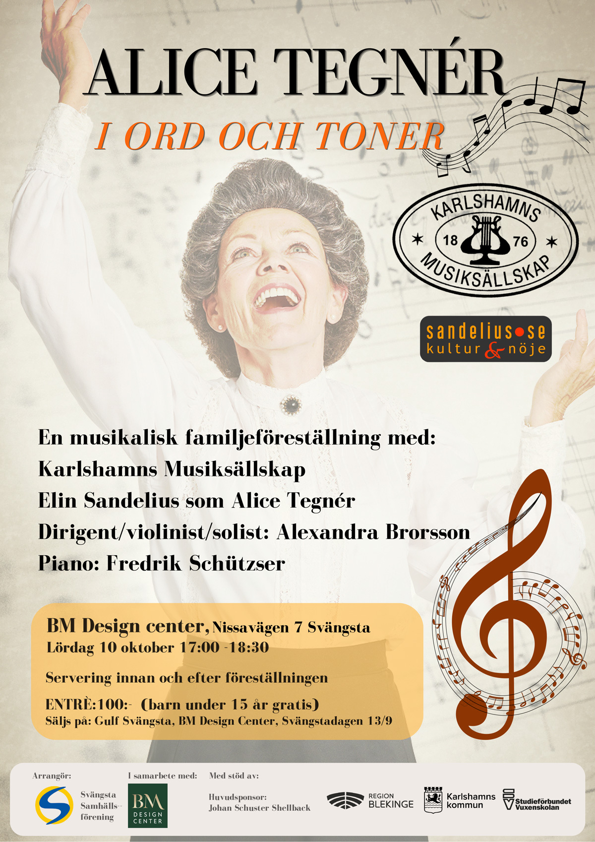 ALICE TEGNÉR i ord och toner BM Designcenter – lördag den 10 oktober kl 17.00-18.30 ALICE TEGNÉR i ord och toner BM Designcenter – lördag den 10 oktober kl 17.00-18.30
